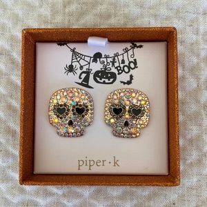 Piper K Halloween Sugar Skull Earrings